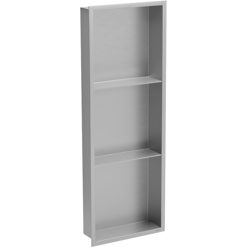 Mexen X-Wall-R нишова полица с фланец и полица 90 x 30 см, инокс - 1910903010S