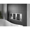 Mexen X-Wall-R нишова полица с фланец и полица 90 x 30 см, инокс - 1910903010S
