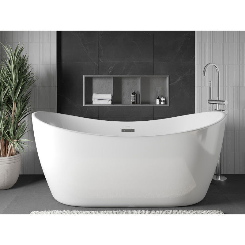 Mexen X-Wall-R нишова полица с фланец и полица 90 x 30 см, инокс - 1910903010S