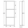 Mexen X-Wall-R вдлъбната лавица с яка и рафт 90 x 30 см, бяла - 1920903010S