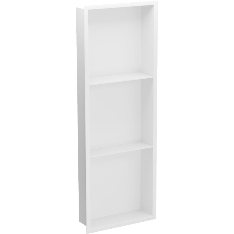 Mexen X-Wall-R вдлъбната лавица с яка и рафт 90 x 30 см, бяла - 1920903010S