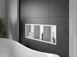 Mexen X-Wall-R ниша с корниз и рафт 90 x 30 см, бяла - 1920903010S
