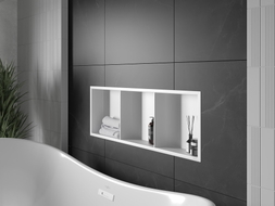 Mexen X-Wall-R ниша с корниз и рафт 90 x 30 см, бяла - 1920903010S