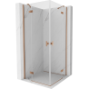 Mexen Mist H Duo душ кабина отваряема 115 x 115 см, прозрачна, четкана мед - 8A5-115L-115P-65-00