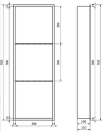 Mexen X-Wall-R вградена поставка с вградено рамо и рафт 90 x 30 см, златна - 1950903010S