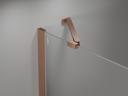 Mexen Mist H Duo въртяща се душкабина 100 x 120 см, прозрачна, четкана мед - 8A5-100L-120P-65-00