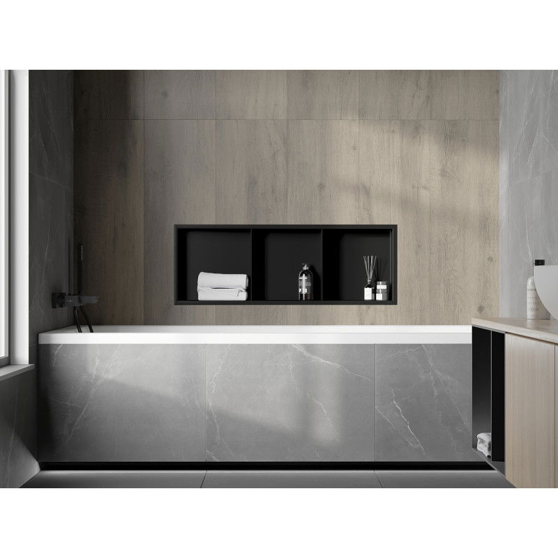 Mexen X-Wall-R ниши полица с фланец и полица 90 x 30 см, черна - 1970903010S