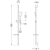 Mexen DS62 плъзгащ се душ комплект, черен - 785624583-70