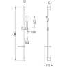 Mexen DS62 комплект за душ с плъзгач, хром - 785624583-00