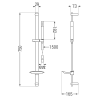 Mexen DB70 подвижен душ комплект, черен - 785704584-70