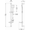 Mexen DB45 плъзгащ се душ комплект, черен - 785454584-70