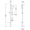 Mexen DF67 комплект за душ, хром - 785674582-00
