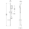 Mexen DS54 плъзгащ се душ комплект, черен/хром - 785544583-17