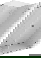 Mexen Lunar-B ъглов душ с врата, дясна 100 x 70 см, прозрачен, четка сив пушек - 832-100-070-66-00-P