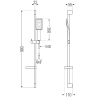 Mexen DS54 комплект за душ, с черно покритие - 785544583-71