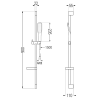 Mexen DS49 плъзгащ се душ комплект, черен/златен - 785494583-57