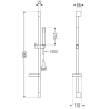 Mexen DS77 плъзгащ се душ комплект, хром - 785774583-00
