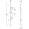 Mexen DS74 комплект за душ с плъзгаща се шина, черен - 785744583-70