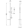 Mexen DS72 плъзгащ се душ комплект, черен - 785724583-70