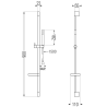 Mexen DS70 плъзгащ се душ комплект, черен - 785704583-70