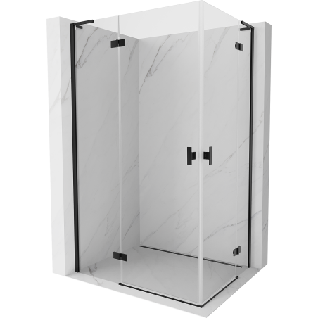 Mexen Mist-H L Duo душ кабина отваряема 90 x 70 см, прозрачна, черна - 8A5L-090L-070P-70-00