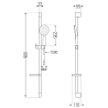 Mexen DS67 Комплект за душ с плъзгаща стойка, хром - 785674583-00