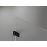 Mexen Lunar-B отваряща се лява душ кабина 80 x 70 см, прозрачно, черно - 832-080-070-70-00-L