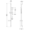 Mexen DS45 плъзгащ се душ комплект, черен - 785454583-70