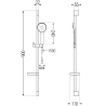 Mexen DS40 плъзгащ се душ комплект, хром - 785404583-00
