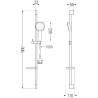 Mexen DS33 плъзгащ се душ комплект, хром - 785334583-00
