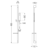 Mexen DS00 черен плъзгащ душ комплект - 785004583-70