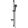 Mexen DS05 плъзгащ се душ комплект, черен - 785054583-70