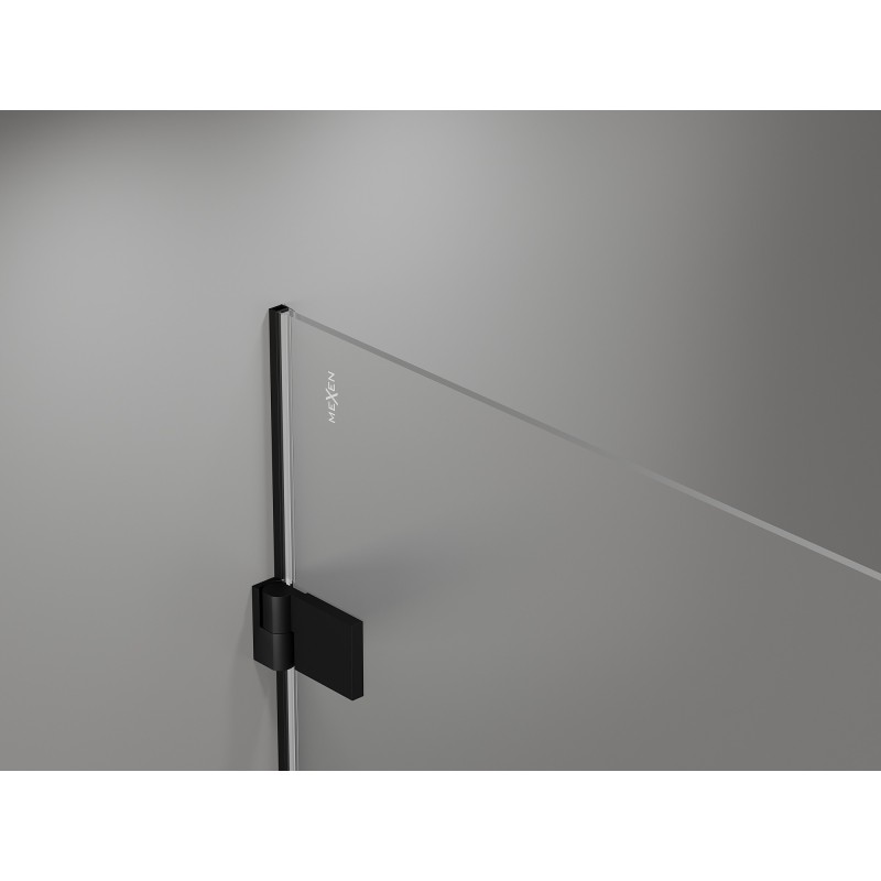 Mexen Lunar-B лява душ кабина с врата 95 x 80 см, прозрачна, черна - 832-095-080-70-00-L