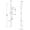 Mexen DS17 подвижен душ комплект, черен - 785174583-70