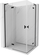 Mexen Mist-H L Duo лява душ кабина 95 x 80 см, прозрачна, черна - 8A5L-095L-080P-70-00