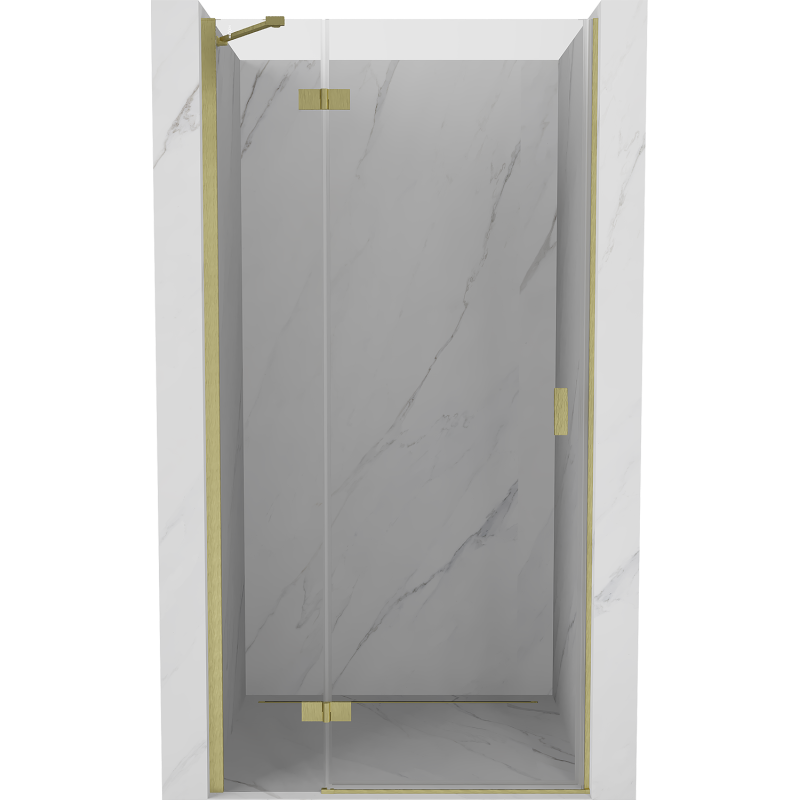 Mexen Mist-H лява врата за душ 80 cm, прозрачна, златни четкани - 8A5-080-000-55-00-L