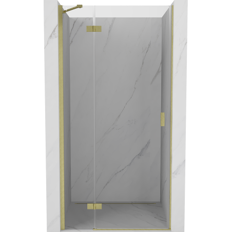 Mexen Mist-H лява врата за душ 80 cm, прозрачна, златни четкани - 8A5-080-000-55-00-L