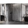 Mexen Lunar-B лява сгъваема душ кабина 70 x 70 см, прозрачна, gun metal - 832-070-070-95-00-L