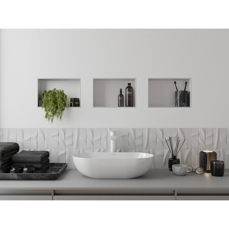 Mexen X-Wall-NR нишова полица без перваз 30 x 20 см, бяла - 1921302010