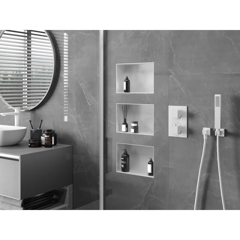 Mexen X-Wall-NR нишова полица без перваз 30 x 20 см, бяла - 1921302010