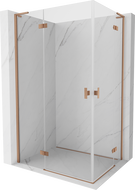 Mexen Mist-H L Duo душ кабина с врати 100 x 70 cm, прозрачна, медна четка - 8A5L-100L-070P-65-00
