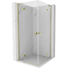 Mexen Mist-H L Duo сгъваем душ кабина 80 x 80 см, прозрачна, златна - 8A5L-080L-080P-50-00