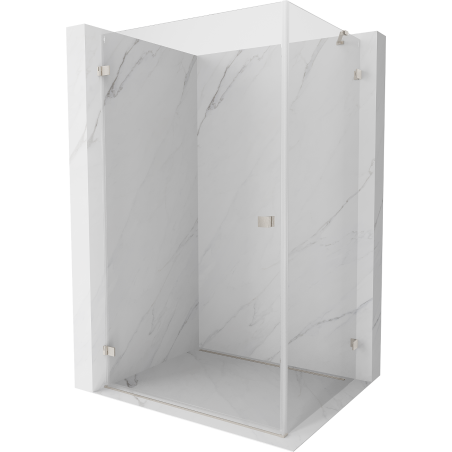 Mexen Lunar-B душ кабина с лява врата 75 x 70 см, прозрачна, четкан никел - 832-075-070-97-00-L