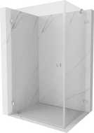 Mexen Lunar-B лява отваряема душ кабина 85 x 70 см, прозрачно стъкло, матиран никел - 832-085-070-97-00-L