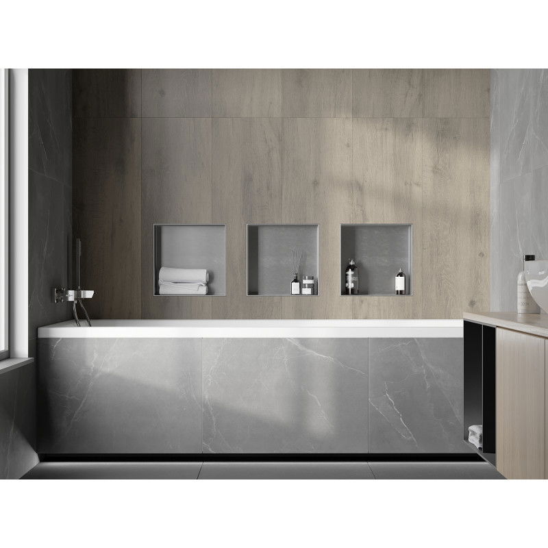 Mexen X-Wall-NR вдлъбната полица без фланец 30 x 30 см, инокс - 1911303010