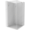Mexen Lunar-B лява ъглова душ кабина 80 x 80 см, прозрачна, матиран никел - 832-080-080-97-00-L
