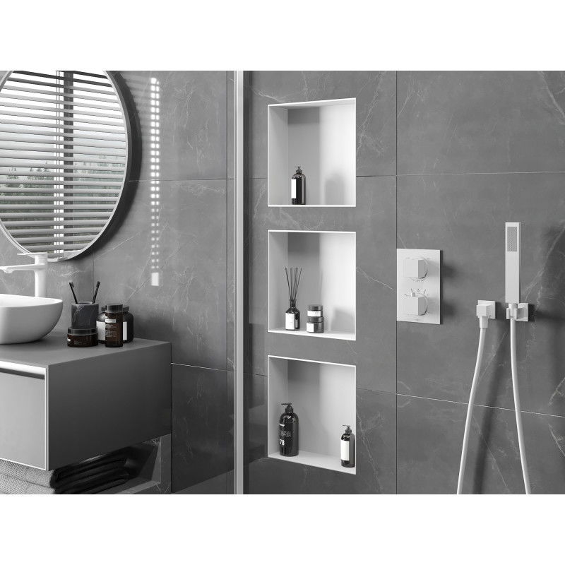 Mexen X-Wall-NR нишова поставка без фланец 30 x 30 cm, бяла - 1921303010