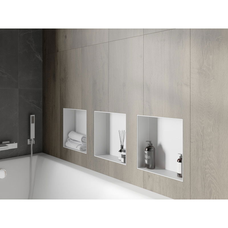 Mexen X-Wall-NR нишова поставка без фланец 30 x 30 cm, бяла - 1921303010