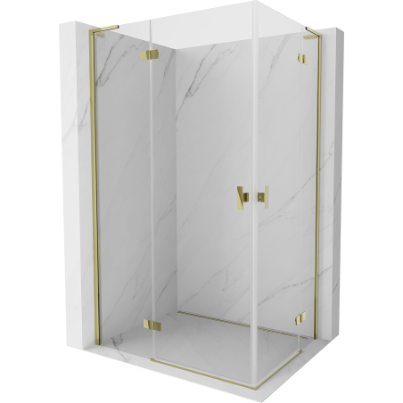 Mexen Mist-H L Duo душ кабина с отворяеми врати 70 x 95 см, прозрачна, златна - 8A5L-070L-095P-50-00