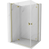 Mexen Mist-H L Duo душ кабина с отворяеми врати 70 x 95 см, прозрачна, златна - 8A5L-070L-095P-50-00